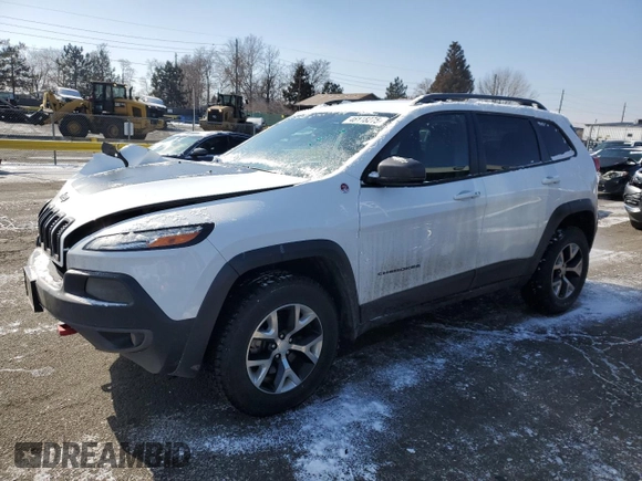 2018 Jeep Cherokee Trailhawk with VIN 1C4PJMBB6JD545342, listed as a Copart auction lot 46118275 with 76,221 mi miles and Salvage title. Bid and sale history available at DreamBid. Image 1.