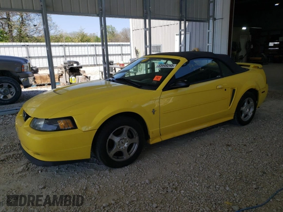 2003 Ford Mustang Deluxe z VIN 1FAFP44483F400695, wystawiony jako Copart lot #53449245 z przebiegiem 163 368 mil mil oraz Szkoda całkowita • Salvage title. Historia ofert i sprzedaży dostępna na DreamBid. Obrazek 1.