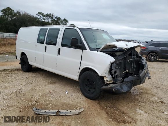 2011 Chevrolet Express Cargo Van with VIN 1GCZGUCG6B1148251, listed as a Copart auction lot 42581275 with Not Provided miles and Salvage Title. Bid and sale history available at carsss.com. Image 4.