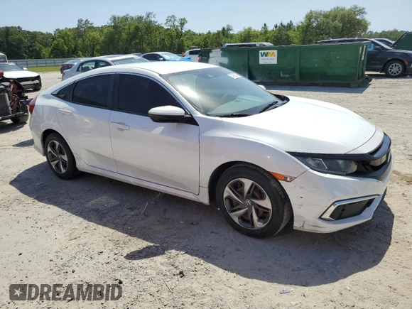 2020 Honda Civic LX with VIN 19XFC2F67LE011646, listed as a Copart auction lot 57428275 with 93,244 mi miles and Salvage title. Bid and sale history available at DreamBid. Image 4.