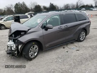2021 Toyota Sienna Limited with VIN 5TDESKFC1MS013209, listed as a Copart auction lot 41852515 with 66,584 mi miles and Salvage Title. Bid and sale history available at DreamBid. Image 1.