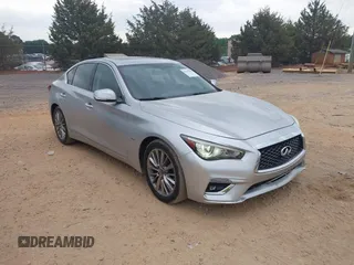 2018 Infiniti Q50 3.0t LUXE with VIN JN1EV7AR0JM433540, listed as a IAAI auction lot 42129284 with 105,966 mi miles. Bid and sale history available at carsss.com. Image 1.