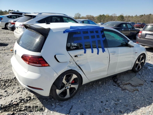 2018 Volkswagen Golf GTI S with VIN 3VW547AU1JM285842, listed as a Copart auction lot 49862985 with 74,999 mi miles and Salvage Title. Bid and sale history available at carsss.com. Image 3.