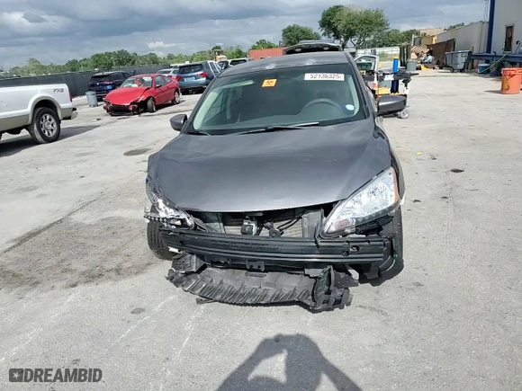 2015 Nissan Sentra S with VIN 3N1AB7AP9FY352188, listed as a Copart auction lot 52136325 with 95,444 mi miles and Salvage Title. Bid and sale history available at carsss.com. Image 10.