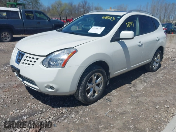2009 Nissan Rogue S with VIN JN8AS58V29W440702, listed as a IAAI auction lot 42158143 with 311,180 mi miles. Bid and sale history available at carsss.com. Image 2.