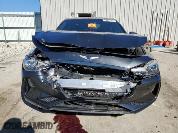 2019 Genesis G70 3.3T Advanced with VIN KMTG34LE1KU022137, listed as a Copart auction lot 76611254 with 59,082 mi miles and Salvage Title. Bid and sale history available at carsss.com. Image 5.