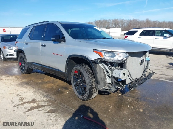 2019 Chevrolet Traverse Premier with VIN 1GNEVKKWXKJ274010, listed as a IAAI auction lot 41601979 with 82,592 mi miles. Bid and sale history available at carsss.com. Image 1.