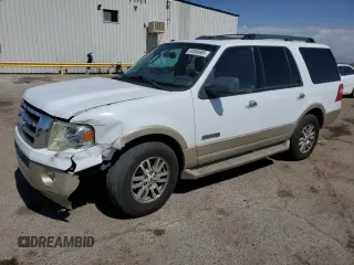 2007 Ford Expedition Eddie Bauer with VIN 1FMFU17557LA55621, listed as a Copart auction lot 60856985 with 202,468 mi miles and Salvage title. Bid and sale history available at DreamBid. Image 1.