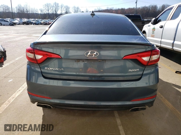 2016 Hyundai Sonata Sport with VIN 5NPE34AF6GH349300, listed as a Copart auction lot 49440105 with 97,571 mi miles and Salvage Title. Bid and sale history available at carsss.com. Image 6.
