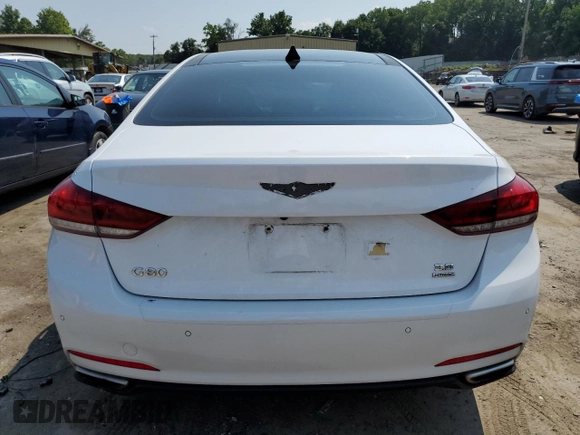 2017 Genesis G80 3.8L with VIN KMHGN4JE1HU211502, listed as a Copart auction lot 64684094 with 70,682 mi miles and Salvage Title. Bid and sale history available at carsss.com. Image 6.