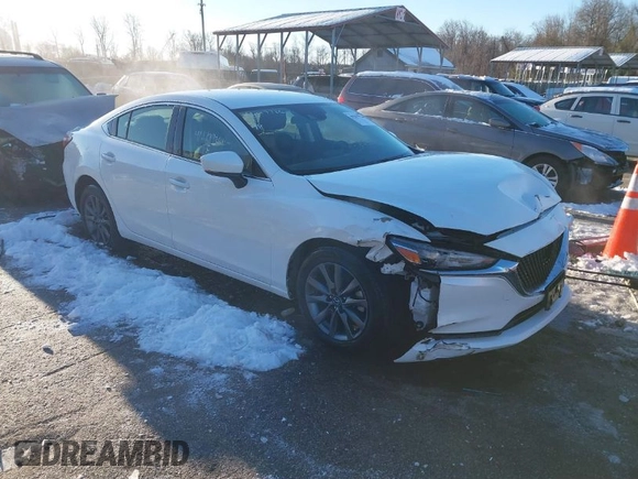 2021 Mazda 6 Sport with VIN JM1GL1UM8M1612598, listed as a IAAI auction lot 41277726 with 19,415 mi miles and . Bid and sale history available at carsss.com. Image 1.