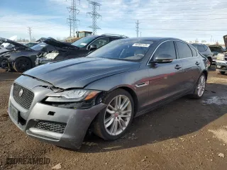 2016 Jaguar XF 35t Prestige with VIN SAJBK4BV8GCY18346, listed as a Copart auction lot 46985125 with 89,484 mi miles and Salvage Title. Bid and sale history available at carsss.com. Image 1.