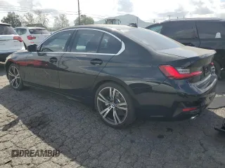 2020 BMW 3 Series 330i with VIN 3MW5R1J08L8B32611, listed as a Copart auction lot 50619825 with 22,277 mi miles and Salvage Title. Bid and sale history available at carsss.com. Image 2.