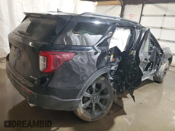 2023 Ford Explorer ST-Line with VIN 1FMSK8KH4PGA94157, listed as a Copart auction lot 48852515 with 37,842 mi miles and Salvage title. Bid and sale history available at DreamBid. Image 3.