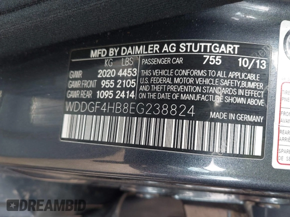 2014 Mercedes-Benz C 250 Sport with VIN WDDGF4HB8EG238824, listed as a IAAI auction lot 42001403 with 163,458 mi miles and . Bid and sale history available at carsss.com. Image 9.