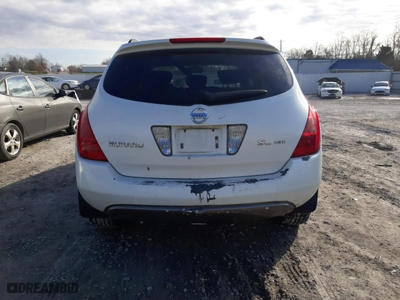 2004 Nissan Murano SL with VIN JN8AZ08W54W340366, listed as a Copart auction lot 85170354 with 182,682 mi miles and Clean Title. Bid and sale history available at carsss.com. Image 6.