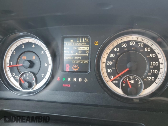 2014 Ram 1500 Express with VIN 3C6JR6AT2EG331453, listed as a Copart auction lot 58036025 with 204,576 mi miles and Salvage title. Bid and sale history available at DreamBid. Image 9.
