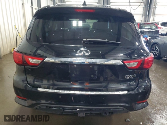 2017 Infiniti QX60 with VIN 5N1DL0MM3HC504988, listed as a Copart auction lot 87418564 with 127,047 mi miles and Salvage Title. Bid and sale history available at DreamBid. Image 6.