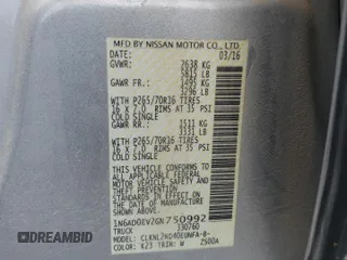 2016 Nissan Frontier S z VIN 1N6AD0EV2GN750992, wystawiony jako Copart lot #56049305 z przebiegiem 72 471 mil mil oraz Szkoda całkowita • Salvage title. Historia ofert i sprzedaży dostępna na DreamBid. Obrazek 12.