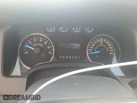 2013 Ford F-150 XL with VIN 1FTFW1EF3DFA87410, listed as a Copart auction lot 53025645 with 219,758 mi miles and Salvage Title. Bid and sale history available at DreamBid. Image 9.