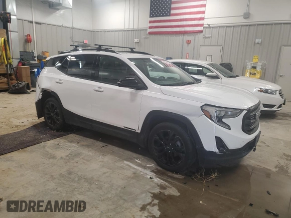 2021 GMC Terrain SLT with VIN 3GKALVEV5ML345471, listed as a Copart auction lot 42094475 with Not Provided miles and Salvage Title. Bid and sale history available at DreamBid. Image 4.