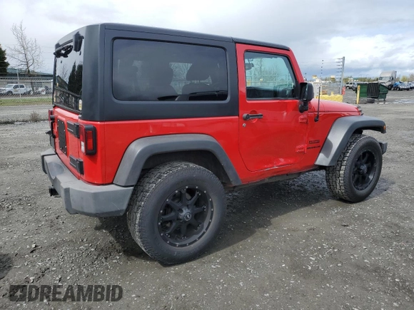 2014 Jeep Wrangler Sport with VIN 1C4AJWAG1EL143206, listed as a Copart auction lot 51167695 with 100,734 mi miles and Salvage Title. Bid and sale history available at carsss.com. Image 3.