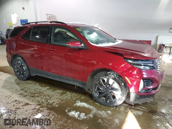2023 Chevrolet Equinox RS z VIN 3GNAXWEG5PL265087, wystawiony jako Copart lot #44115355 z przebiegiem 29 301 mil mil oraz Szkoda całkowita • Salvage title. Historia ofert i sprzedaży dostępna na DreamBid. Obrazek 4.