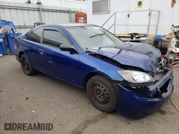 2005 Honda Civic Cpe VP SSRS with VIN 1HGEM22325L064965, listed as a Copart auction lot 78251404 with 172,584 mi miles and Salvage Title. Bid and sale history available at carsss.com. Image 4.