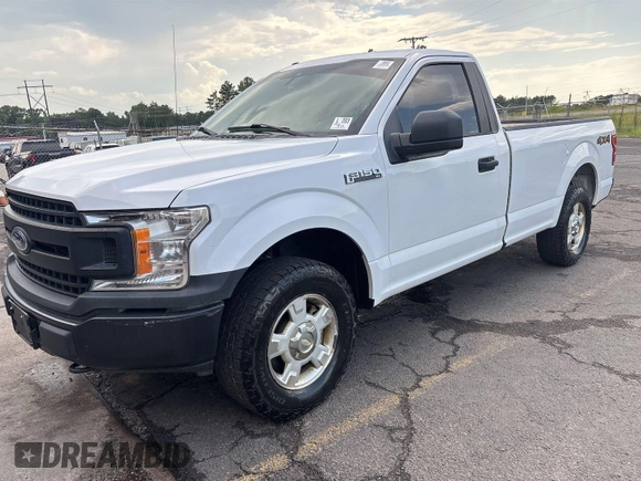 2019 Ford F-150 XL with VIN 1FTMF1EB1KKE10510, listed as a IAAI auction lot 42726982 with 98,336 mi miles and . Bid and sale history available at DreamBid. Image 2.