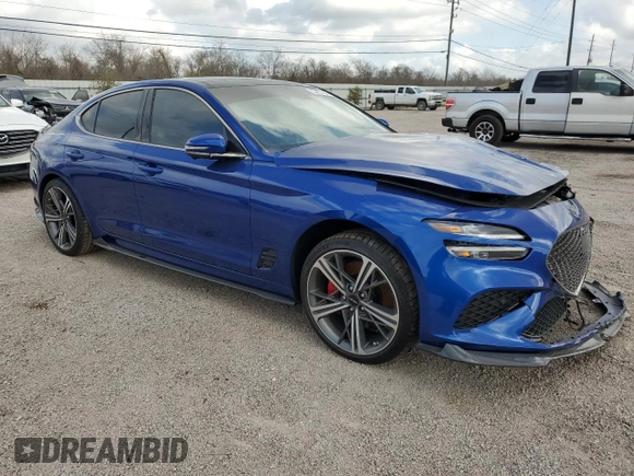 2024 Genesis G70 Sport Advanced with VIN KMTG54SE6RU139864, listed as a Copart auction lot 44240815 with 5,758 mi miles and Clean Title. Bid and sale history available at DreamBid. Image 4.