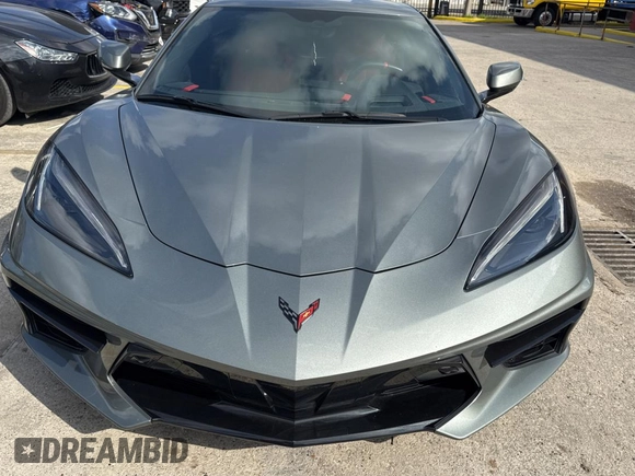 2022 Chevrolet Corvette 2LT with VIN 1G1YB2D47N5110763, listed as a Copart auction lot 44228945 with 15,221 mi miles and Salvage Title. Bid and sale history available at carsss.com. Image 6.