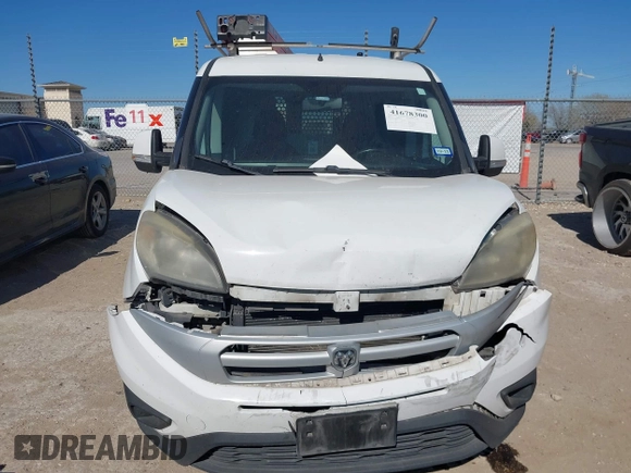 2017 Ram ProMaster City Cargo Van Tradesman SLT with VIN ZFBERFBB7H6D87755, listed as a IAAI auction lot 41678300 with 182,587 mi miles. Bid and sale history available at carsss.com. Image 12.
