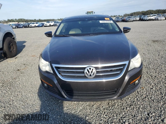 2010 Volkswagen CC Luxury with VIN WVWHL7AN5AE528229, listed as a Copart auction lot 74312554 with Not provided miles and Salvage title. Bid and sale history available at DreamBid. Image 5.