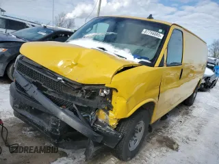 2019 Chevrolet Express Cargo Van with VIN 1GCWGBFP5K1158353, listed as a Copart auction lot 87756085 with 284,043 mi miles and Salvage Title. Bid and sale history available at carsss.com. Image 1.