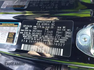 2025 Kia Telluride S with VIN 5XYP64GC3SG576327, listed as a IAAI auction lot 41263250 with 3,774 mi miles and . Bid and sale history available at DreamBid. Image 9.
