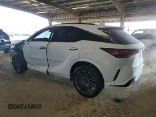 2023 Lexus RX with VIN 2T2BCMEA7PC001425, listed as a Copart auction lot 49828695 with 26,485 mi miles and Salvage Title. Bid and sale history available at carsss.com. Image 2.