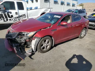 2014 Kia Optima LX with VIN 5XXGM4A72EG273906, listed as a Copart auction lot 50812355 with 104,004 mi miles and Salvage Title. Bid and sale history available at carsss.com. Image 1.