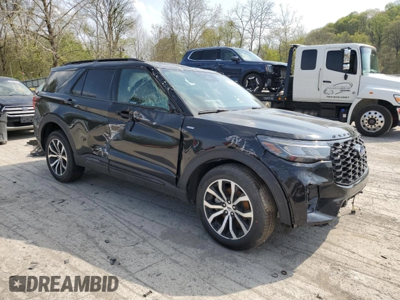 2025 Ford Explorer ST-Line z VIN 1FMUK8KH5SGB54450, wystawiony jako Copart lot #55024745 z przebiegiem 373 mil mil oraz Szkoda całkowita • Salvage title. Historia ofert i sprzedaży dostępna na DreamBid. Obrazek 4.