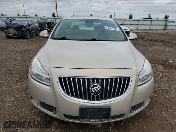2011 Buick Regal CXL RL2 with VIN 2G4GP5ECXB9176424, listed as a Copart auction lot 61353695 with 84,820 mi miles and Salvage title. Bid and sale history available at DreamBid. Image 5.