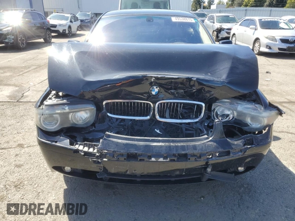 2003 BMW 7 Series 745i with VIN WBAGL634X3DP63533, listed as a Copart auction lot 49538815 with 126,926 mi miles and Salvage Title. Bid and sale history available at carsss.com. Image 5.