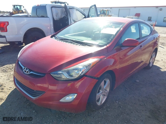 2012 Hyundai Elantra GLS with VIN KMHDH4AE8CU417385, listed as a IAAI auction lot 41866598 with 131,355 mi miles. Bid and sale history available at carsss.com. Image 2.