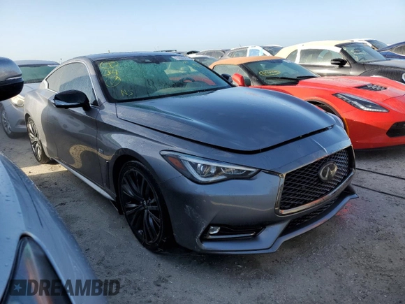 2020 Infiniti Q60 Luxe with VIN JN1EV7EK4LM340553, listed as a Copart auction lot 74669424 with Not Provided miles and Non Repairable. Bid and sale history available at carsss.com. Image 4.