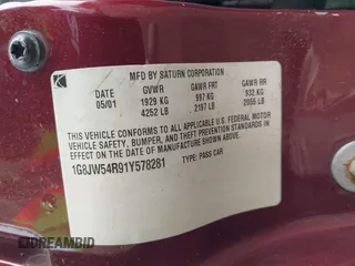 2001 Saturn LS z VIN 1G8JW54R91Y578281, wystawiony jako IAAI lot #42289186 z przebiegiem 694 978 mil mil oraz . Historia ofert i sprzedaży dostępna na DreamBid. Obrazek 9.