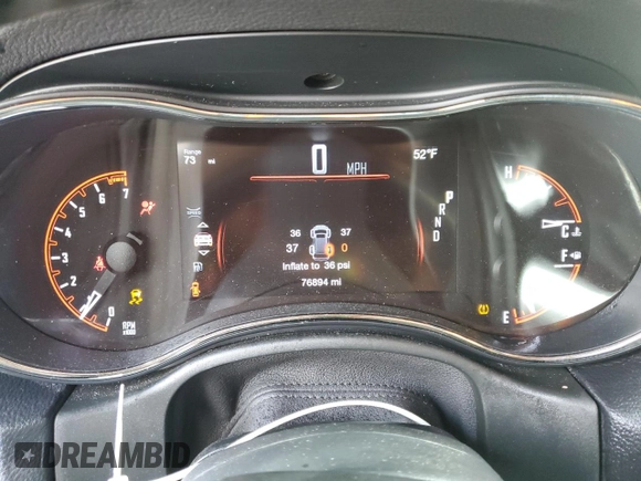 2020 Dodge Durango GT Plus with VIN 1C4RDHDG9LC222573, listed as a Copart auction lot 79947764 with 76,894 mi miles and Salvage Title. Bid and sale history available at carsss.com. Image 9.