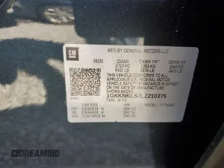 2020 GMC Acadia SLE with VIN 1GKKNKLS7LZ210375, listed as a Copart auction lot 49484575 with 75,281 mi miles and Salvage Title. Bid and sale history available at carsss.com. Image 14.
