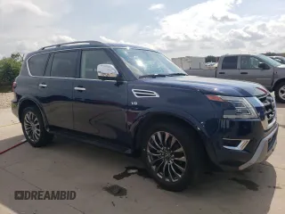 2021 Nissan Armada Platinum with VIN JN8AY2DA2M9372926, listed as a Copart auction lot 64429404 with 65,296 mi miles and Clean Title. Bid and sale history available at carsss.com. Image 4.