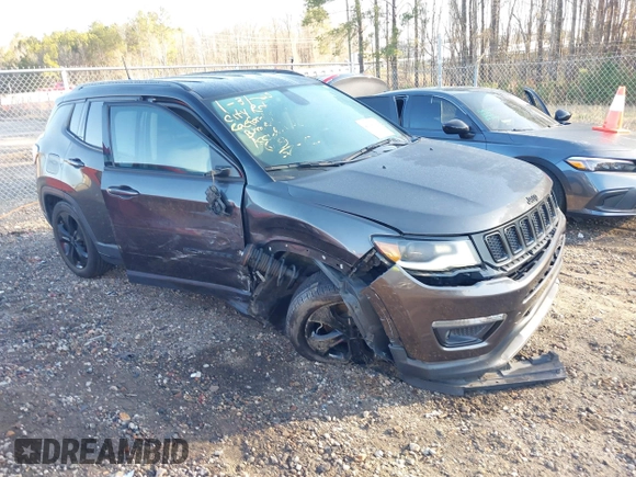 2020 Jeep Compass Latitude w/Sun/Safety Pkg with VIN 3C4NJCBB9LT236530, listed as a IAAI auction lot 41516261 with 67,158 mi miles. Bid and sale history available at carsss.com. Image 1.