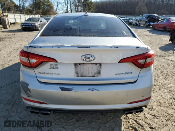 2015 Hyundai Sonata Sport with VIN 5NPE34AB6FH054483, listed as a Copart auction lot 42856255 with 163,708 mi miles and Salvage Title. Bid and sale history available at carsss.com. Image 6.