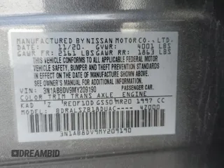 2021 Nissan Sentra SR z VIN 3N1AB8DV9MY209190, wystawiony jako Copart lot #57677395 z przebiegiem 43 950 mil mil oraz Szkoda całkowita • Salvage title. Historia ofert i sprzedaży dostępna na DreamBid. Obrazek 13.