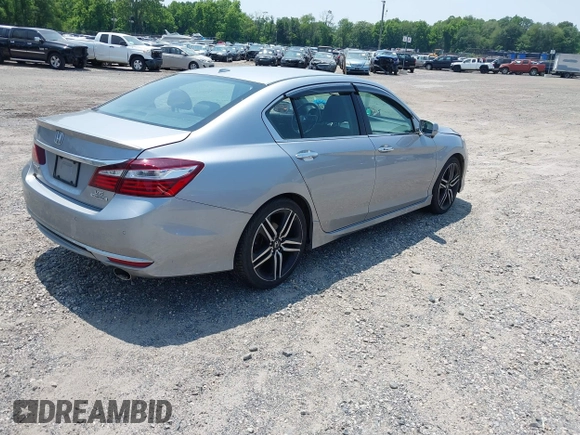 2017 Honda Accord Touring z VIN 1HGCR3F96HA001865, wystawiony jako IAAI lot #42424296 z przebiegiem 170 567 mil mil oraz . Historia ofert i sprzedaży dostępna na DreamBid. Obrazek 4.
